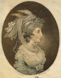 Fryzura angielska, wyryta przez Francesco Bartolozzi (1727-1815) (rycina kolorowa)