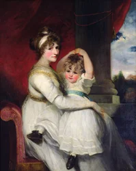 Georgina, hrabina Bathurst i jej syn, 1792 r.