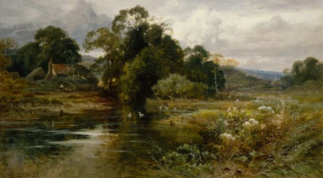 Niedaleko Dorking, Surrey (olej na płótnie)