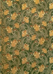 Tulipany, projekt dla The Silver Studio, ok. 1898 (drukowany welwet)