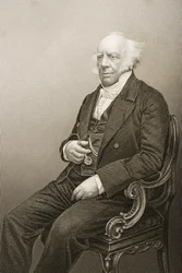Andrew Reed (1788-1862) grawerowany przez D.J. Pound z fotografii, z „The Drawing-Room of Eminent Personages, Volume 2”, wydanej w Londynie, 1860