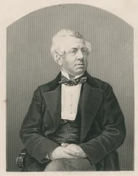 George William Frederick Howard, wyryty przez D.J. Pounda z fotografii, z "The Drawing-Room of Eminent Personages, Volume 2", wydanej w Londynie w 1860 r.
