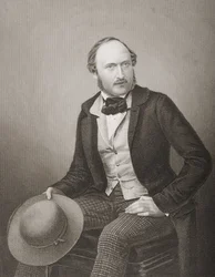 H.R.H. Prince Albert (1819-61) Prince Consort of Great Britain and Ireland, wyryty przez D.J. Pounda z fotografii, z "The Drawing-Room of Eminent Personages, Volume 2", wydanej w Londynie w 1860 r.