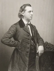 Henry Ward Beecher (1813-1887) rytowany przez D.J. Pound z fotografii, z „The Drawing-Room of Eminent Personages, Volume 2”, wydanej w Londynie, 1860