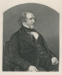 John Campbell, 1. baron Campbell of St. Andrews, grawerowane przez D.J. Pound z fotografii, z „Salon wybitnych osobistości, tom 2”, 1860