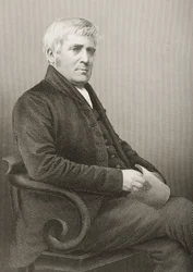 Joseph Sturge (1793-1859) grawerowany przez D.J. Pound z fotografii, z „The Drawing-Room of Eminent Personages, Volume 2”, wydanej w Londynie, 1860