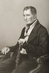 Joseph Warner Henley (1793-1884) rycina wykonana przez D.J. Pounda na podstawie fotografii, z "The Drawing-Room of Eminent Personages, Volume 2", wydanej w Londynie w 1860 r.