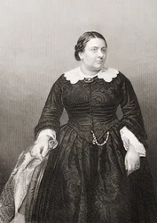 Madame Marietta Alboni (1824-94) wyryta przez D.J. Pounda z fotografii, z "The Drawing-Room of Eminent Personages, Volume 2", wydanej w Londynie, 1860 r.