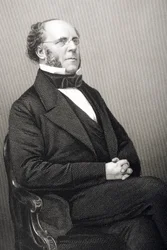 Matthew Talbot Baines (1799-1860) grawerowane przez D.J. Pound z fotografii, z „The Drawing-Room of Eminent Personages, Volume 2”, wydanej w Londynie, 1860
