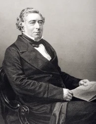 Robert Stephenson (1803-59) grawerowany przez D.J. Pound z fotografii, z „The Drawing-Room of Eminent Personages, Volume 2”, wydanej w Londynie, 1860