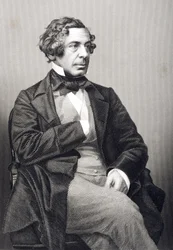 Samuel Warren (1807-77) rytowany przez D.J. Pound z fotografii, z „The Drawing-Room of Eminent Personages, Volume 2”, wydanej w Londynie, 1860