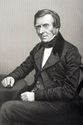 Sir Benjamin Collins Brodie (1783-1862) grawerowany przez D.J. Pound z fotografii, z „The Drawing-Room of Eminent Personages, Volume 2”, wydanej w Londynie, 1860