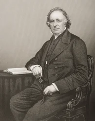 Thomas Binney (1798-1874) grawerowane przez D.J. Pound z fotografii, z „The Drawing-Room of Eminent Personages, Volume 2”, wydanej w Londynie, 1860