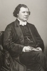 William Morley Punshon (1824-81) grawerowany przez D.J. Pound z fotografii, z „The Drawing-Room of Eminent Personages, Volume 2”, wydanej w Londynie, 1860