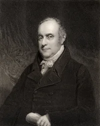Sir Benjamin Hobhouse, 1. baronet, ryty przez Johna Cochrana (fl.1821-65), z „Narodowej Galerii Portretów”, wydana ok. 1835