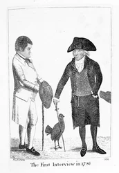 Pierwszy wywiad w 1786 między Deacon Brodie i George Smith, 1788