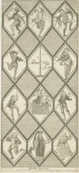 Okno Betley Glass - Morris Dancers: grawerowanie, bd [1751-1790]