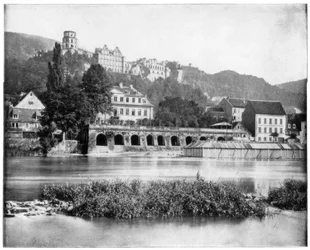 Zamek Heidelberg, Niemcy, koniec XIX wieku.