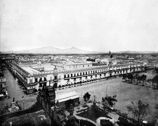 Panorama miasta Meksyk, 1893.