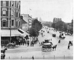 Pennsylvania Avenue, Waszyngton DC, koniec XIX wieku.