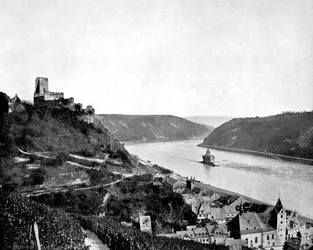 Ren, Gutenfels i Pfalz, Niemcy, 1893.