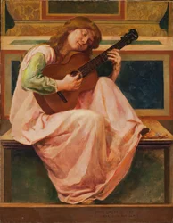 Gracz, 1887 (wosk na papierze)