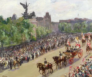 Procesja stanowa, Hyde Park Corner (olej na płótnie)