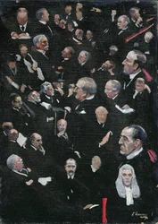 Studia w Izbie Lordów, wicehrabia Morley przenoszący adres, 14 grudnia 1921 r.