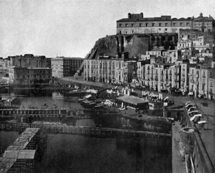 Zdjęcie Saint Lucia a Naples autorstwa Johna Lawsona Stoddarda (1850 1931) Traveller and Conferencier Publikacja edukacyjna dla Chicago (zdjęcie czarno-białe)