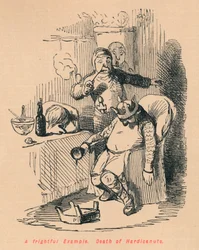 Przerażający przykład. Śmierć Hardicanuta, ok. 1860, ok. 1860