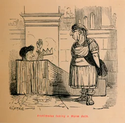 Archimedes biorący ciepłą kąpiel, 1852