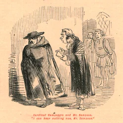 Kardynał Campeggio i pan Sampson. Nic teraz nie słyszę, panie Sampson., 1897.
