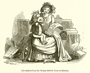 Clio uczy historii młodego lwa brytyjskiego