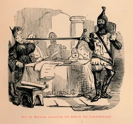 Earl de Warenne przedstawiający swój tytuł komisarzom, c1860, c1860