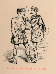 Gladiator rzymski i jego patron, 1852