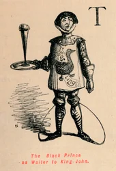 Czarny Książę jako służący króla Jana, ok. 1860