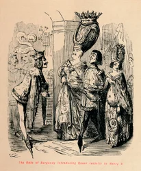 Książę Burgundii przedstawiający królową Izabelę Henrykowi V, ok. 1860, ok. 1860