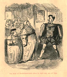 Książę Northumberland oferuje walkę z którymkolwiek z nich, 1897.