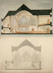 Boczna elewacja kościoła Trinity College, Edynburg