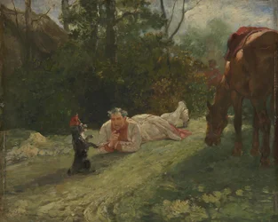 Wykonujący pies, c. 1875