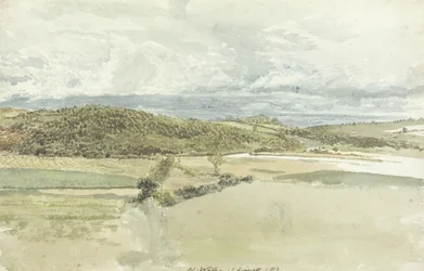 Krajobraz w północnej Walii, 1813 (wc nad grafitem na papierze)