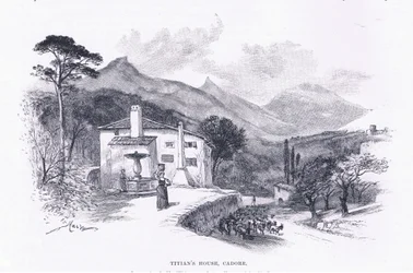 Dom Tycjana, Cadore, z The Magazine of Art 1893, Cassell and Company