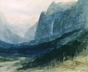 Yosemite Valley, Kalifornia (akwarela i gwasz)