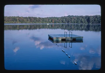 Menges Sand Pond, Menges Lakeside Resort, Livingston Manor, Nowy Jork, USA