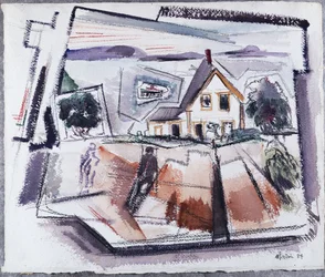 Deer Isle, Stonington, nr 10, Maine (akwarela i ołówek na papierze)