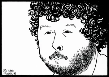 BIRTWISTLE, Harrison - karykatura autorstwa angielskiego kompozytora Johna Minniona