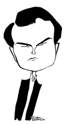 Jimmy Carr - karykatura autorstwa Johna Minniona