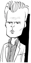 Robin Holloway, karykatura autorstwa angielskiego kompozytora Johna Minniona