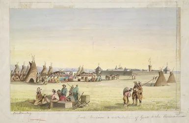 Fort Union i rozdawanie towarów Assiniboinom