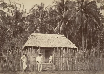 Tropikalna sceneria, chata rodzima, Turbo, 1871.